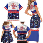 Knights NAIDOC Week Personalised Family Matching Short Sleeve Bodycon Dress and Hawaiian Shirt Aboriginal Torres Strait Islanders Vibe