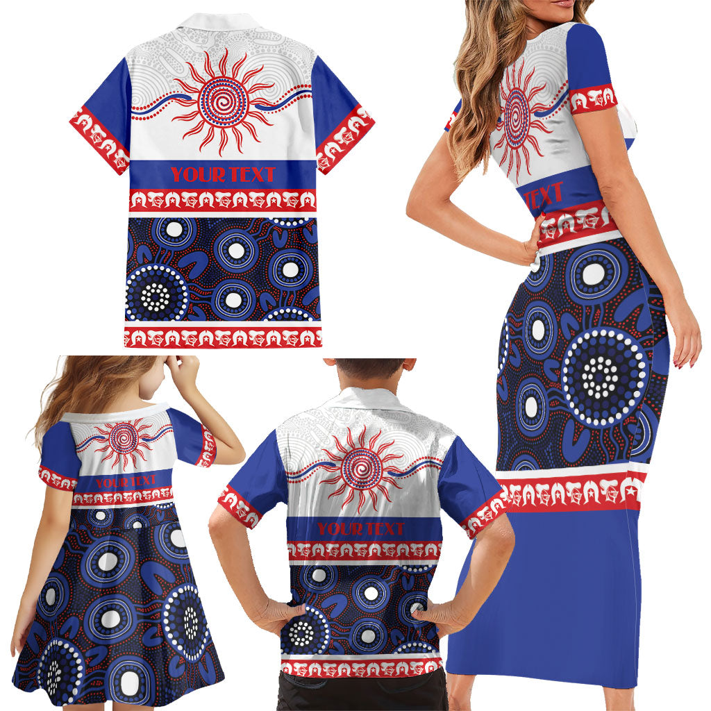 Knights NAIDOC Week Personalised Family Matching Short Sleeve Bodycon Dress and Hawaiian Shirt Aboriginal Torres Strait Islanders Vibe
