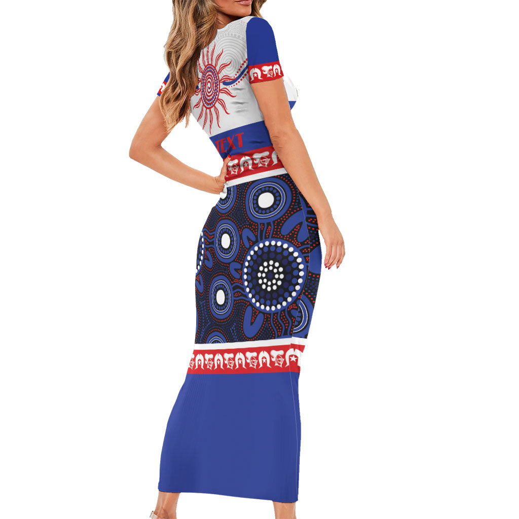 Knights NAIDOC Week Personalised Family Matching Short Sleeve Bodycon Dress and Hawaiian Shirt Aboriginal Torres Strait Islanders Vibe