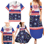 Knights NAIDOC Week Personalised Family Matching Summer Maxi Dress and Hawaiian Shirt Aboriginal Torres Strait Islanders Vibe