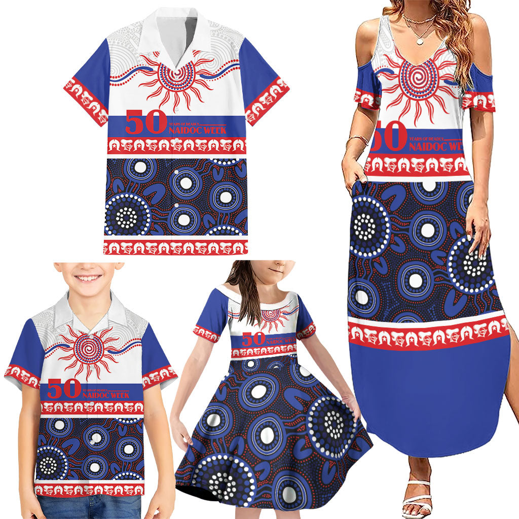 Knights NAIDOC Week Personalised Family Matching Summer Maxi Dress and Hawaiian Shirt Aboriginal Torres Strait Islanders Vibe
