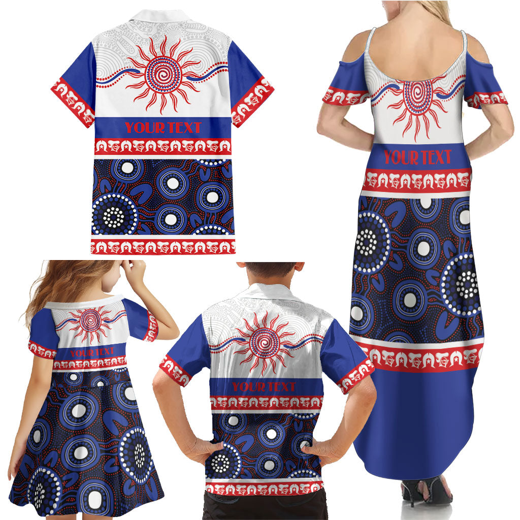 Knights NAIDOC Week Personalised Family Matching Summer Maxi Dress and Hawaiian Shirt Aboriginal Torres Strait Islanders Vibe