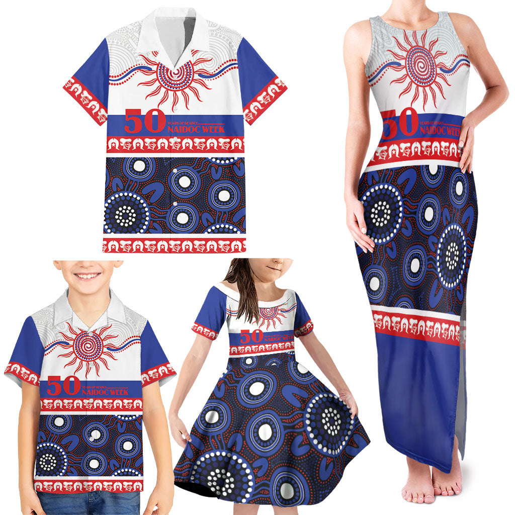 Knights NAIDOC Week Personalised Family Matching Tank Maxi Dress and Hawaiian Shirt Aboriginal Torres Strait Islanders Vibe