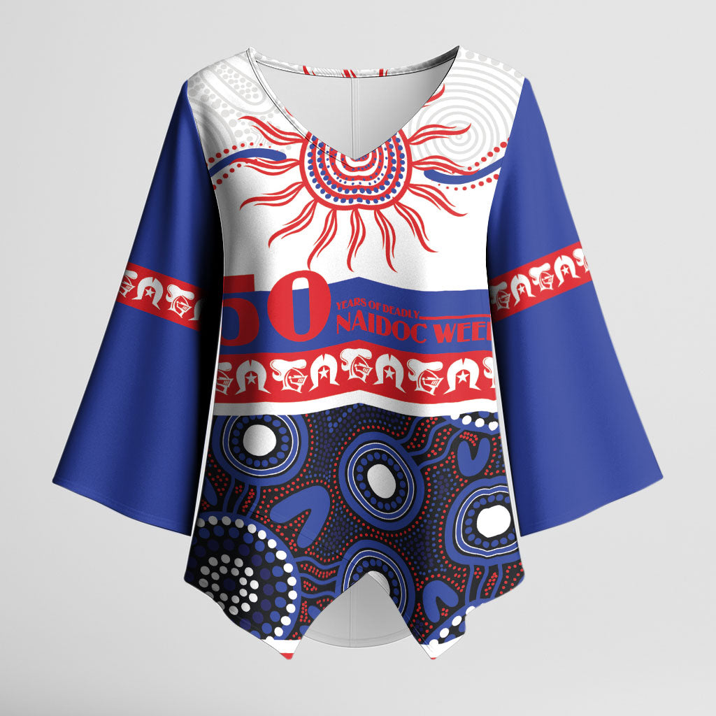 Knights NAIDOC Week Personalised Kimono Sleeve Blouse Aboriginal Torres Strait Islanders Vibe