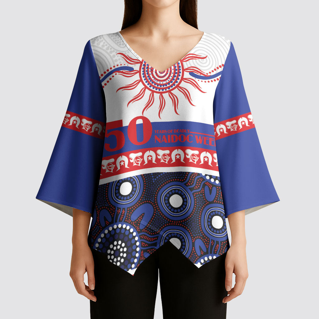 Knights NAIDOC Week Personalised Kimono Sleeve Blouse Aboriginal Torres Strait Islanders Vibe