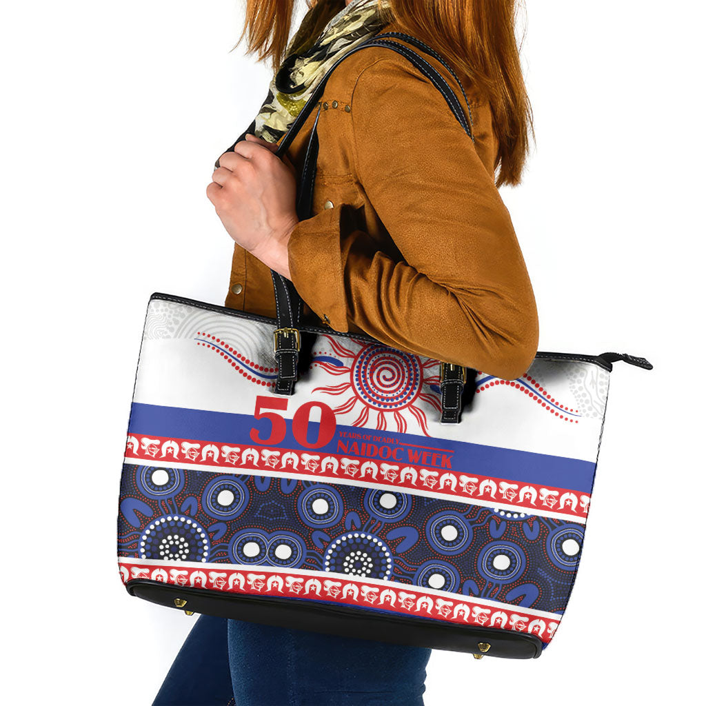 Knights NAIDOC Week Leather Tote Bag Aboriginal Torres Strait Islanders Vibe