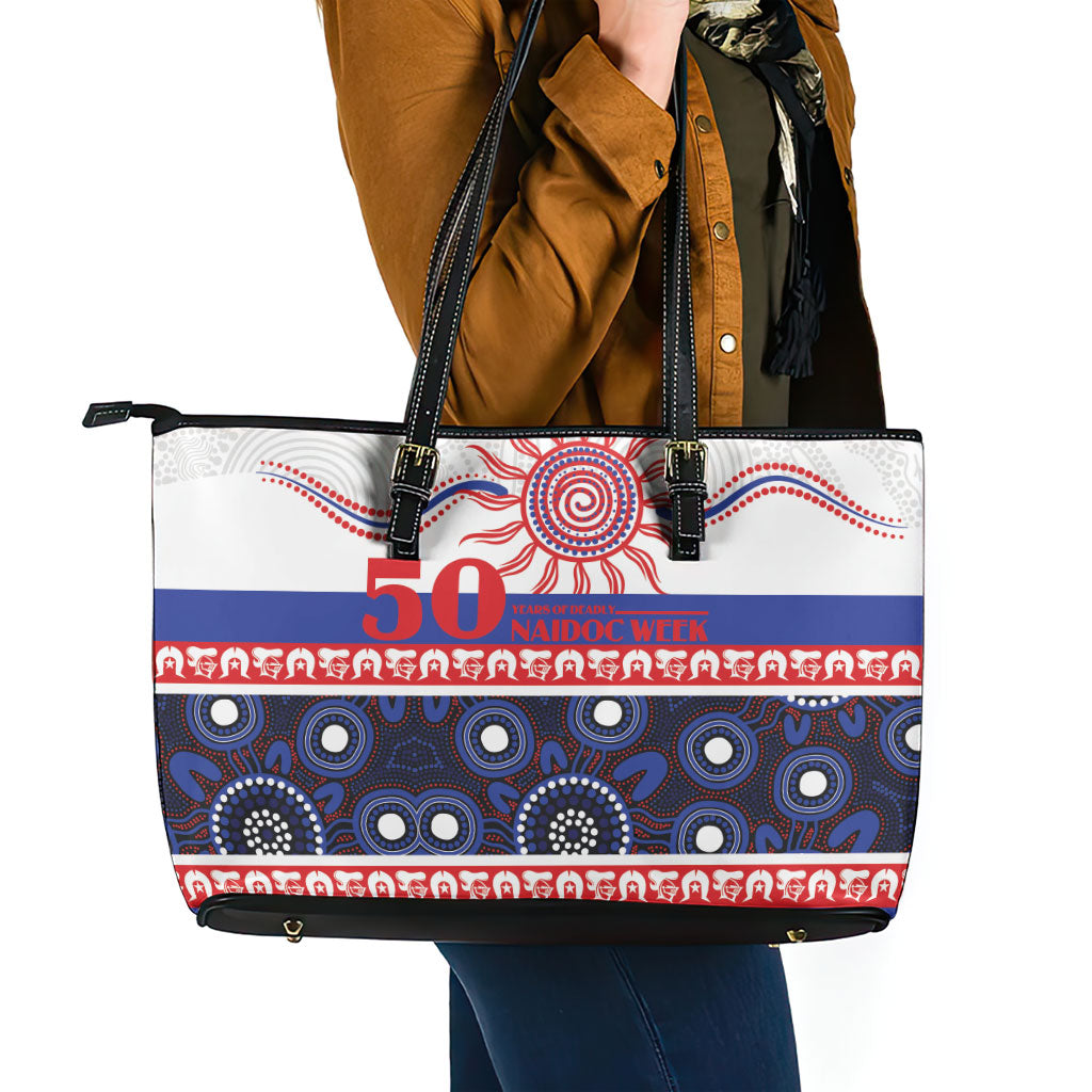 Knights NAIDOC Week Leather Tote Bag Aboriginal Torres Strait Islanders Vibe