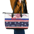 Knights NAIDOC Week Leather Tote Bag Aboriginal Torres Strait Islanders Vibe