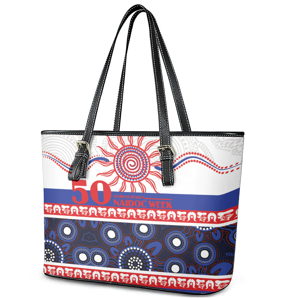 Knights NAIDOC Week Leather Tote Bag Aboriginal Torres Strait Islanders Vibe