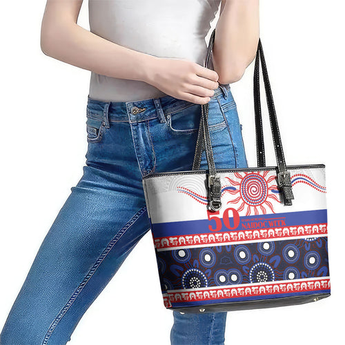 Knights NAIDOC Week Leather Tote Bag Aboriginal Torres Strait Islanders Vibe