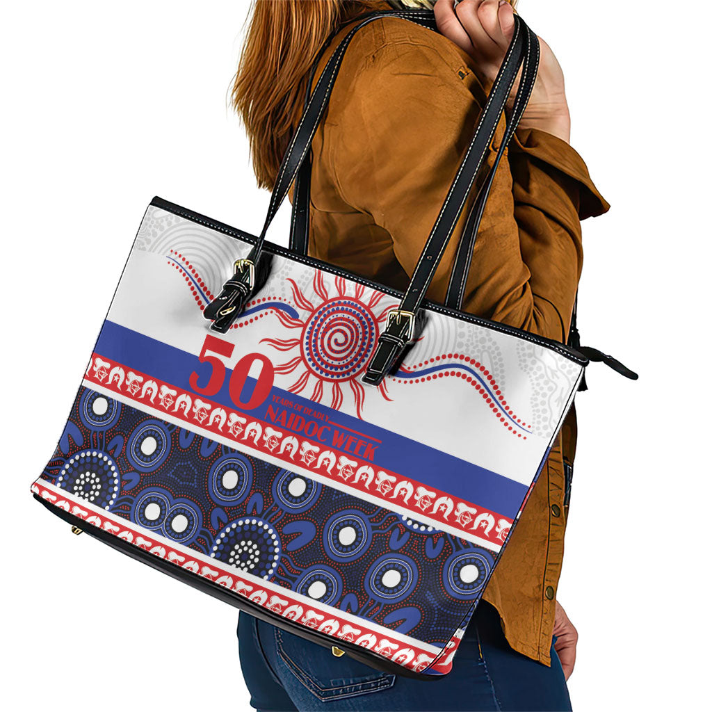 Knights NAIDOC Week Leather Tote Bag Aboriginal Torres Strait Islanders Vibe