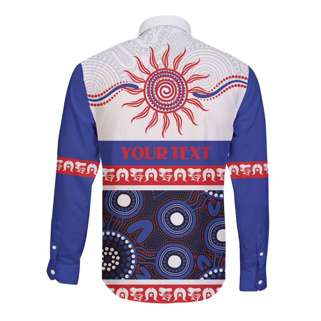 Knights NAIDOC Week Personalised Long Sleeve Button Shirt Aboriginal Torres Strait Islanders Vibe