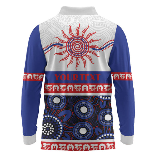 Knights NAIDOC Week Personalised Long Sleeve Polo Shirt Aboriginal Torres Strait Islanders Vibe