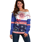 Knights NAIDOC Week Personalised Off Shoulder Sweater Aboriginal Torres Strait Islanders Vibe