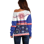 Knights NAIDOC Week Personalised Off Shoulder Sweater Aboriginal Torres Strait Islanders Vibe