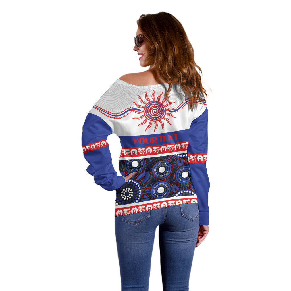 Knights NAIDOC Week Personalised Off Shoulder Sweater Aboriginal Torres Strait Islanders Vibe