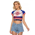 Knights NAIDOC Week Personalised Raglan Cropped T Shirt Aboriginal Torres Strait Islanders Vibe