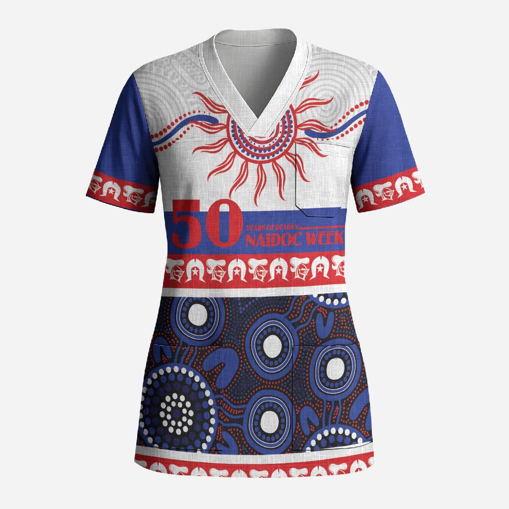 Knights NAIDOC Week Personalised Scrub Top Aboriginal Torres Strait Islanders Vibe