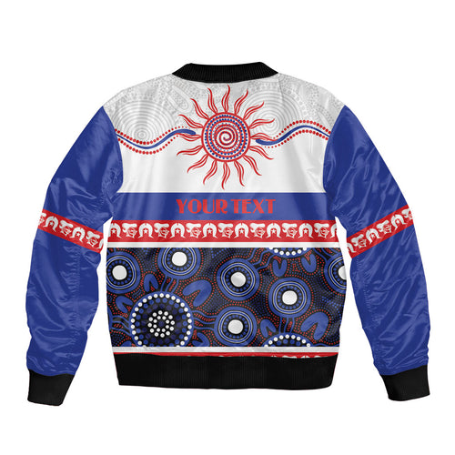 Knights NAIDOC Week Personalised Sleeve Zip Bomber Jacket Aboriginal Torres Strait Islanders Vibe