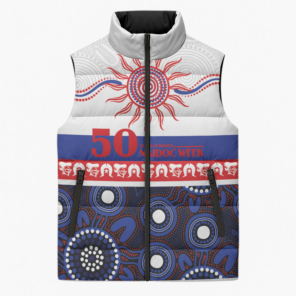 Knights NAIDOC Week Personalised Sleeveless Puffer Jacket Aboriginal Torres Strait Islanders Vibe