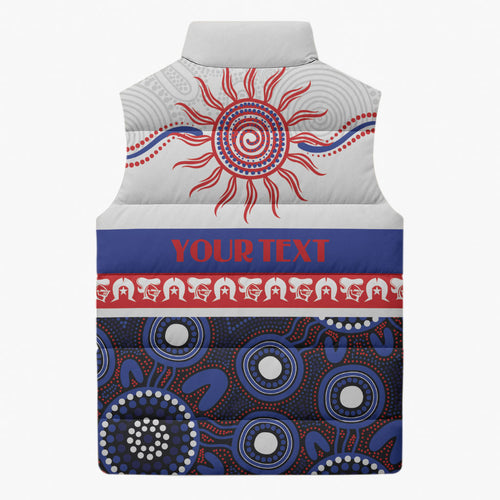 Knights NAIDOC Week Personalised Sleeveless Puffer Jacket Aboriginal Torres Strait Islanders Vibe