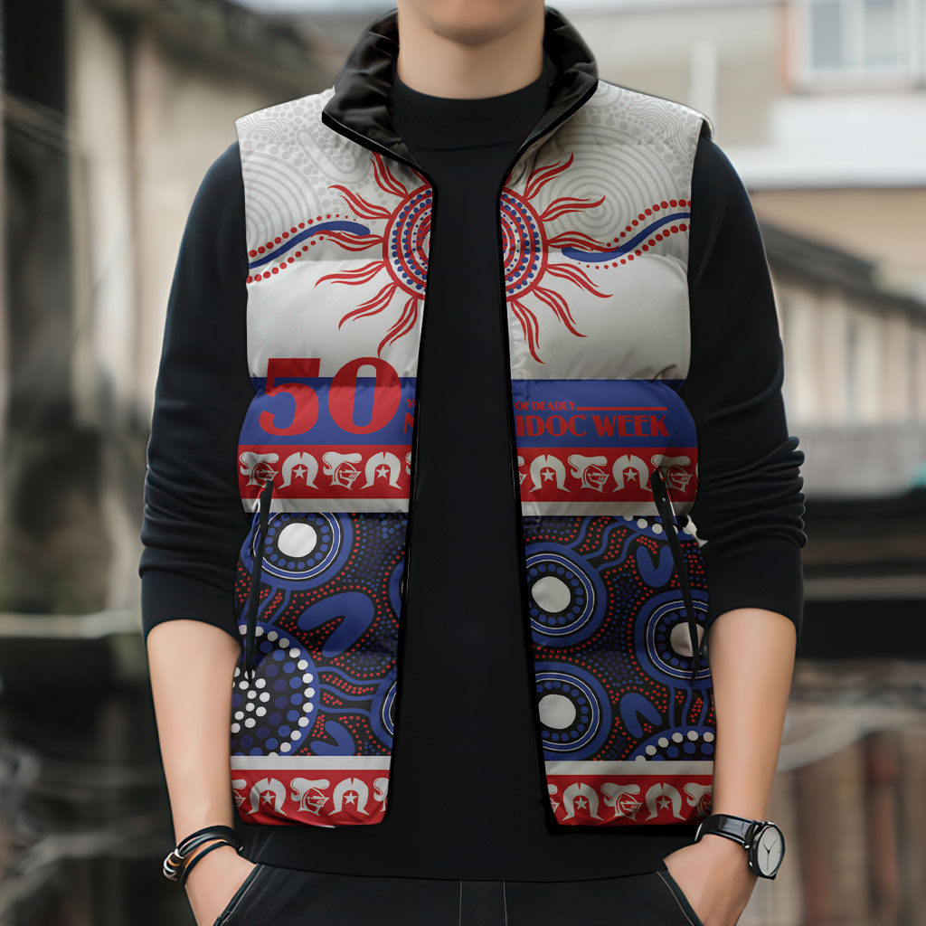 Knights NAIDOC Week Personalised Sleeveless Puffer Jacket Aboriginal Torres Strait Islanders Vibe