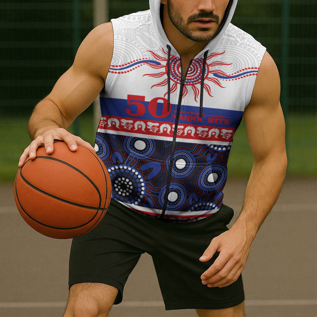 Knights NAIDOC Week Personalised Sleeveless Zip Hoodie Aboriginal Torres Strait Islanders Vibe