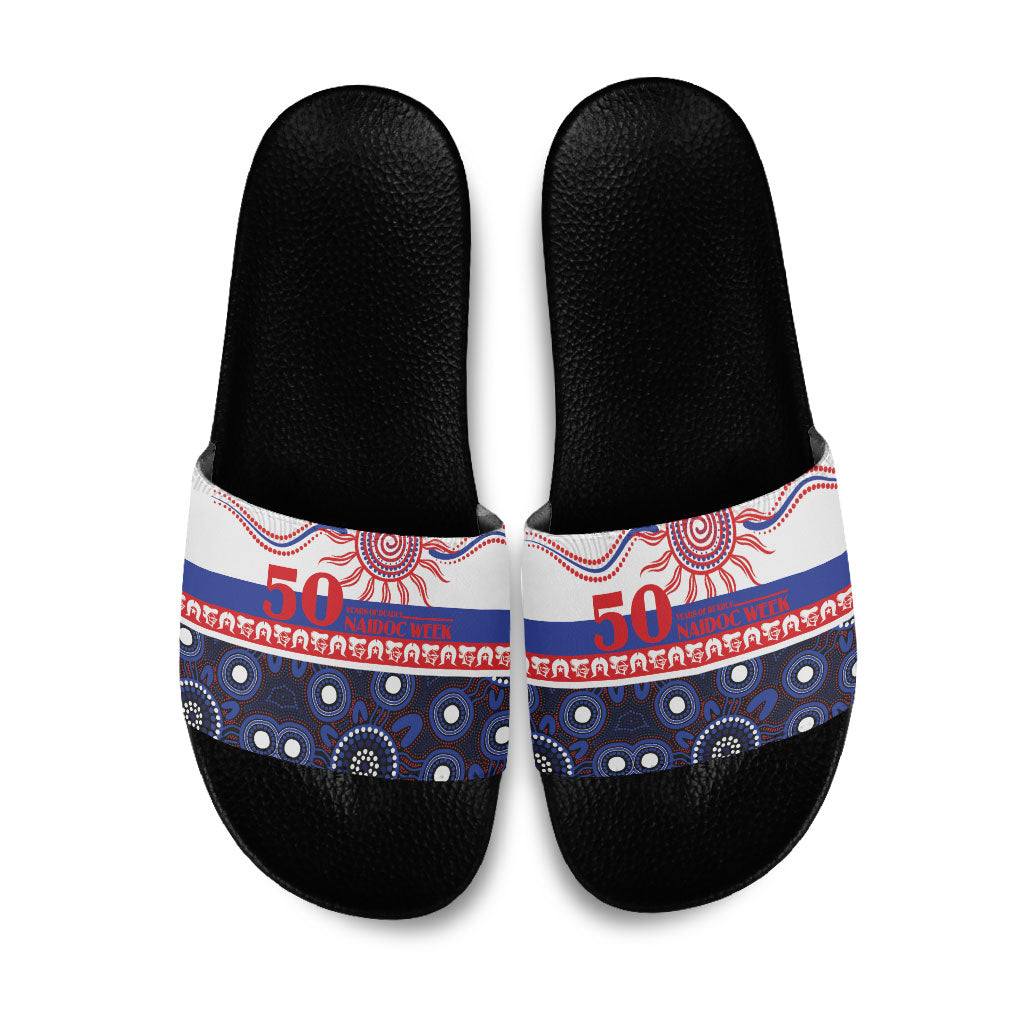 Knights NAIDOC Week Slide Sandals Aboriginal Torres Strait Islanders Vibe