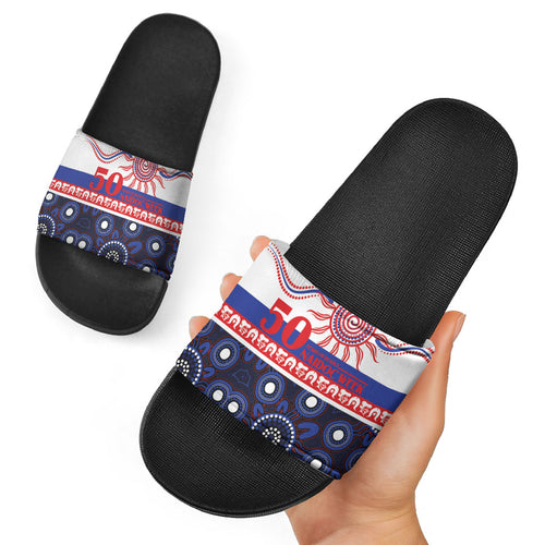 Knights NAIDOC Week Slide Sandals Aboriginal Torres Strait Islanders Vibe