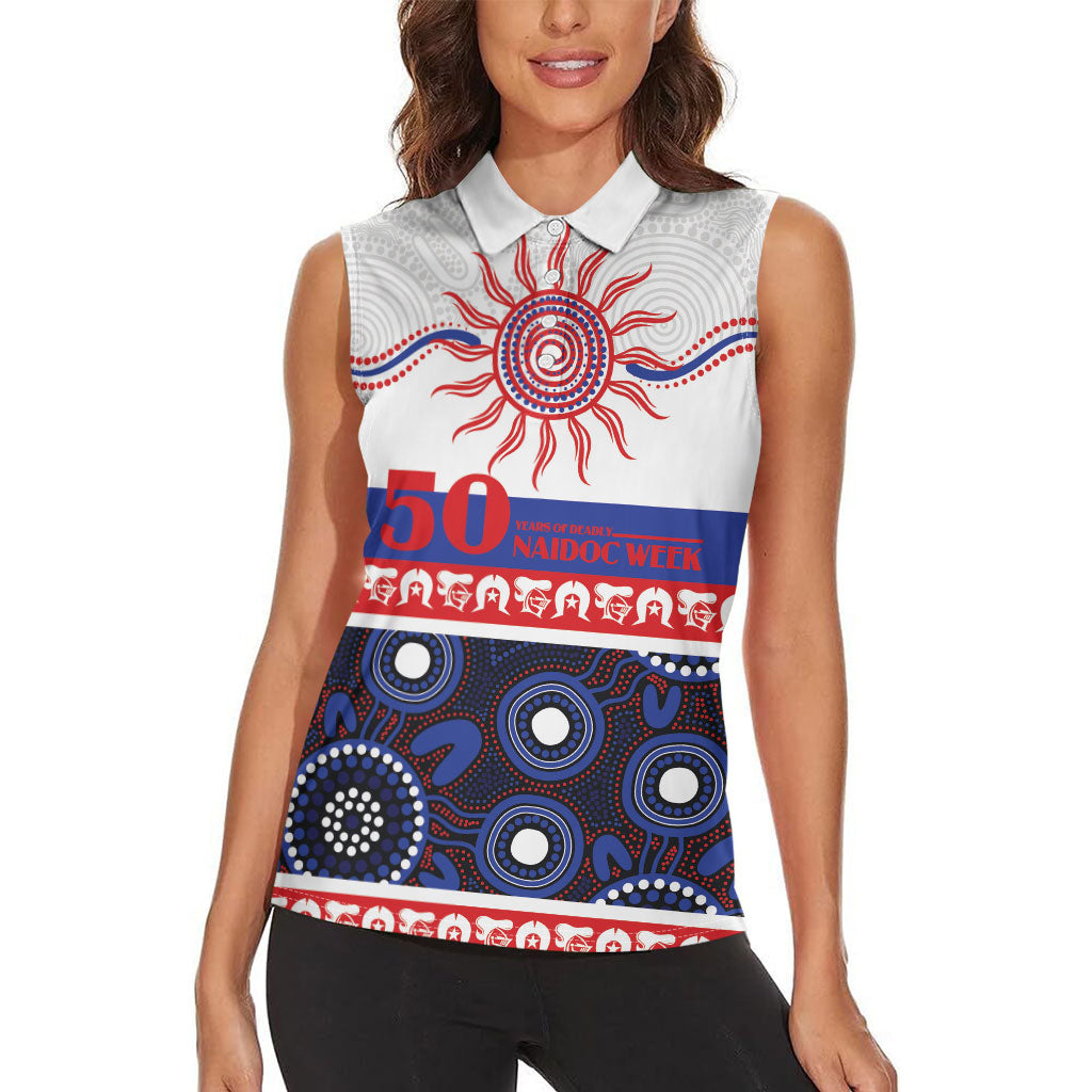Knights NAIDOC Week Personalised Women Sleeveless Polo Shirt Aboriginal Torres Strait Islanders Vibe