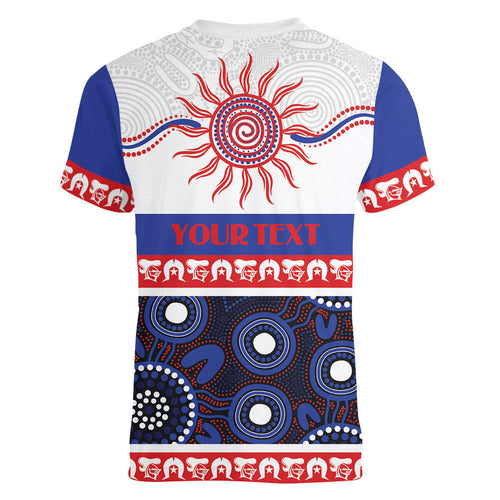 Knights NAIDOC Week Personalised Women V-Neck T-Shirt Aboriginal Torres Strait Islanders Vibe