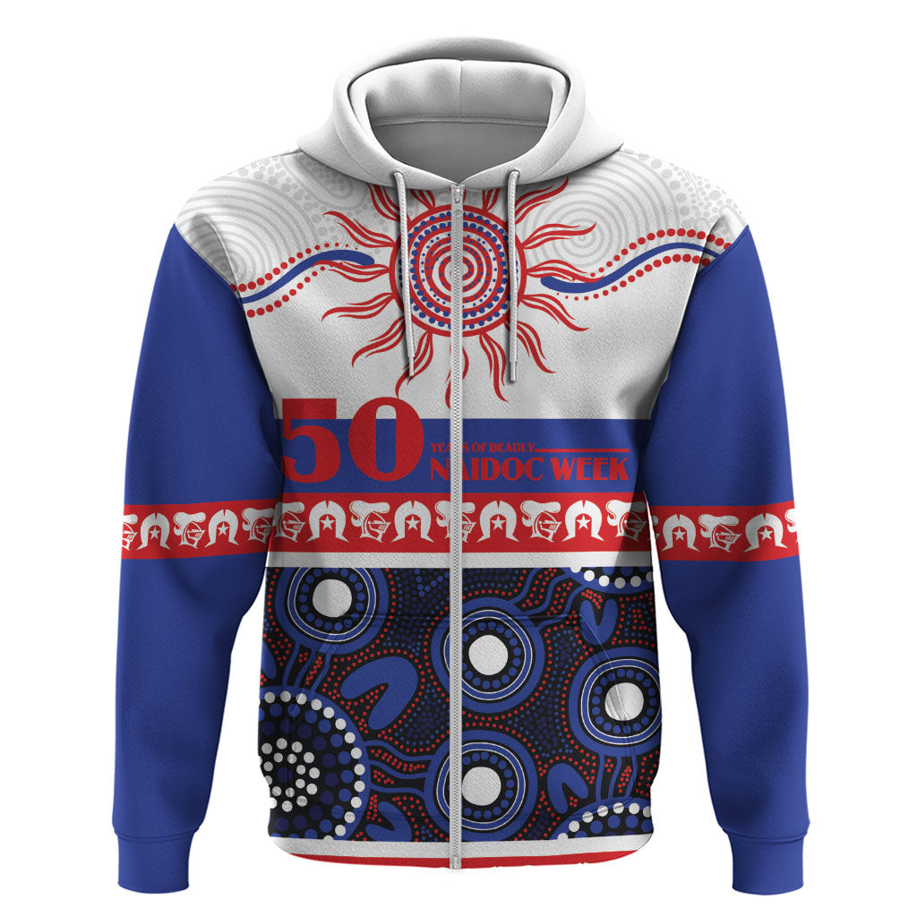 Knights NAIDOC Week Personalised Zip Hoodie Aboriginal Torres Strait Islanders Vibe