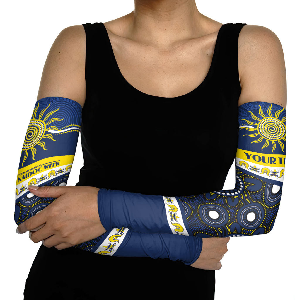 Cowboys NAIDOC Week Personalised Arm Sleeves Aboriginal Torres Strait Islanders Vibe