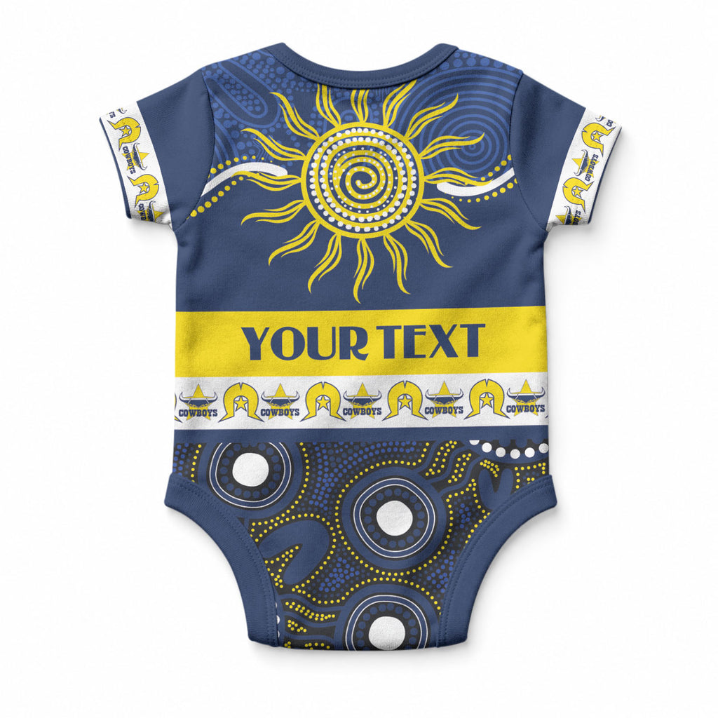Cowboys NAIDOC Week Personalised Baby Onesie Aboriginal Torres Strait Islanders Vibe