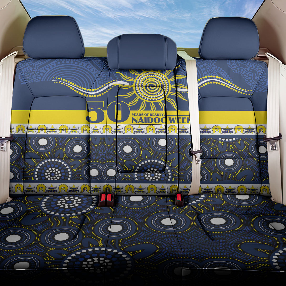 Cowboys NAIDOC Week Back Car Seat Cover Aboriginal Torres Strait Islanders Vibe