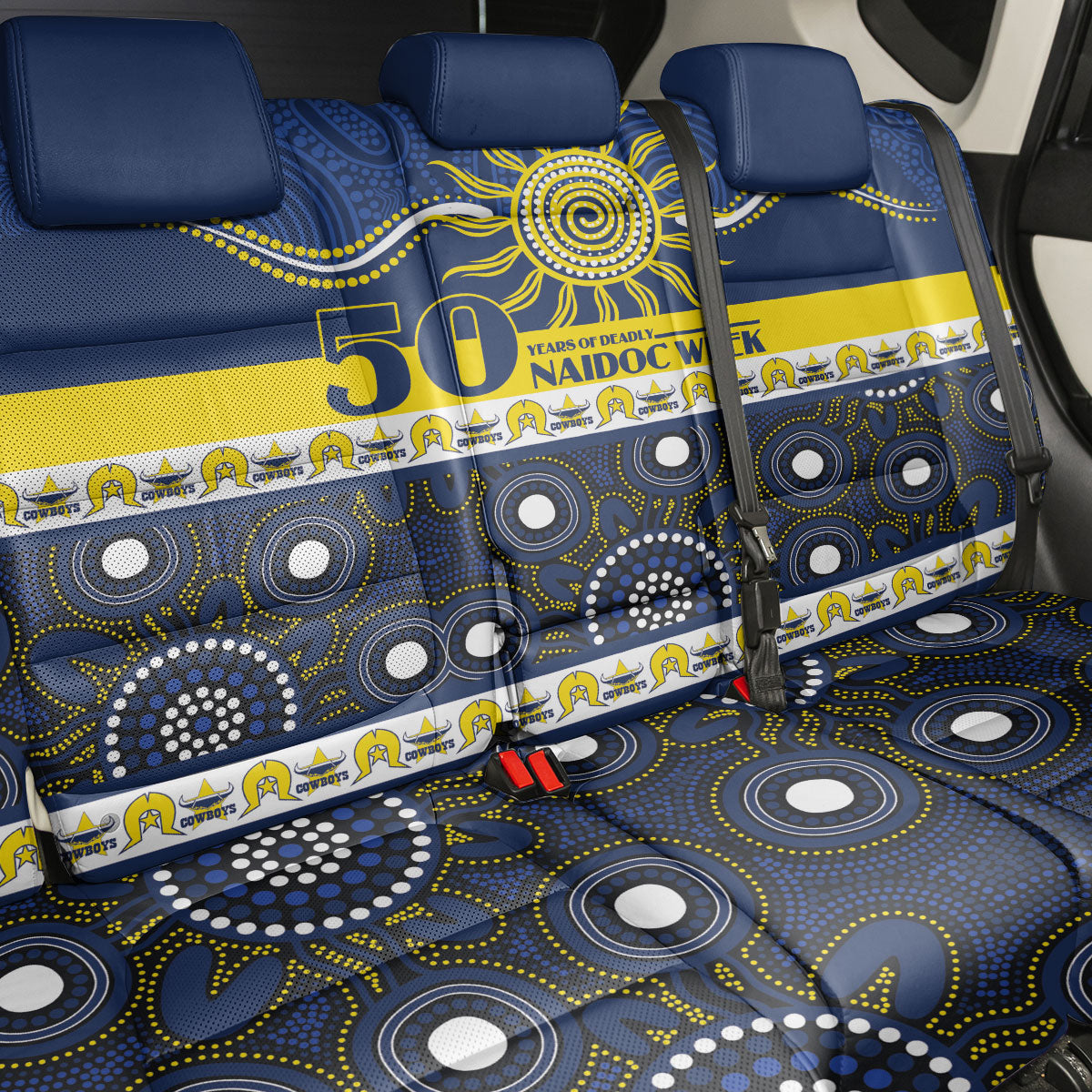 Cowboys NAIDOC Week Back Car Seat Cover Aboriginal Torres Strait Islanders Vibe
