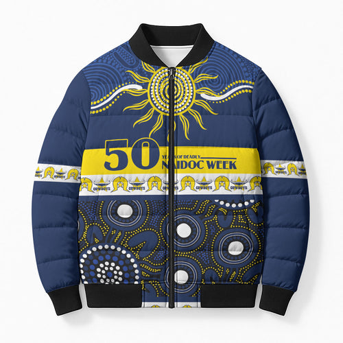 Cowboys NAIDOC Week Personalised Bomber Puffer Jacket Aboriginal Torres Strait Islanders Vibe