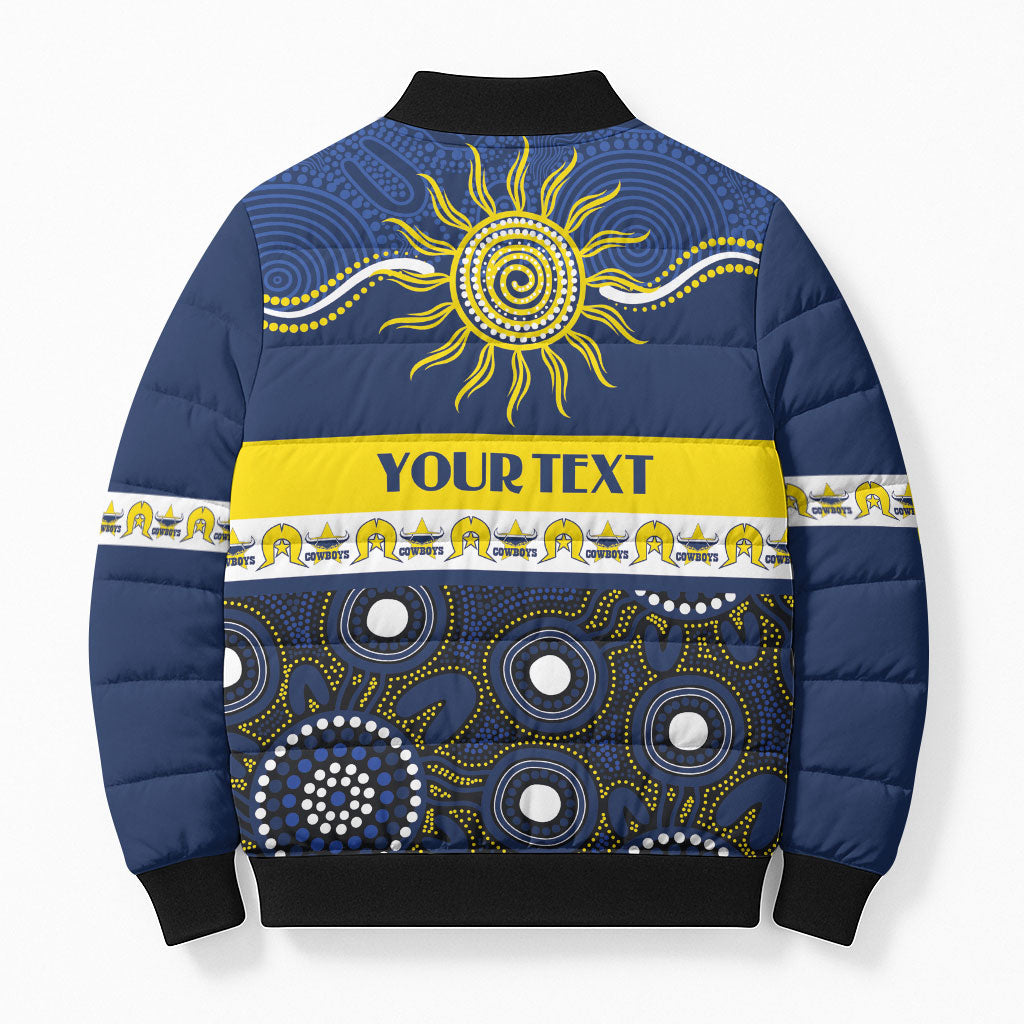 Cowboys NAIDOC Week Personalised Bomber Puffer Jacket Aboriginal Torres Strait Islanders Vibe