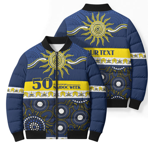 Cowboys NAIDOC Week Personalised Bomber Puffer Jacket Aboriginal Torres Strait Islanders Vibe