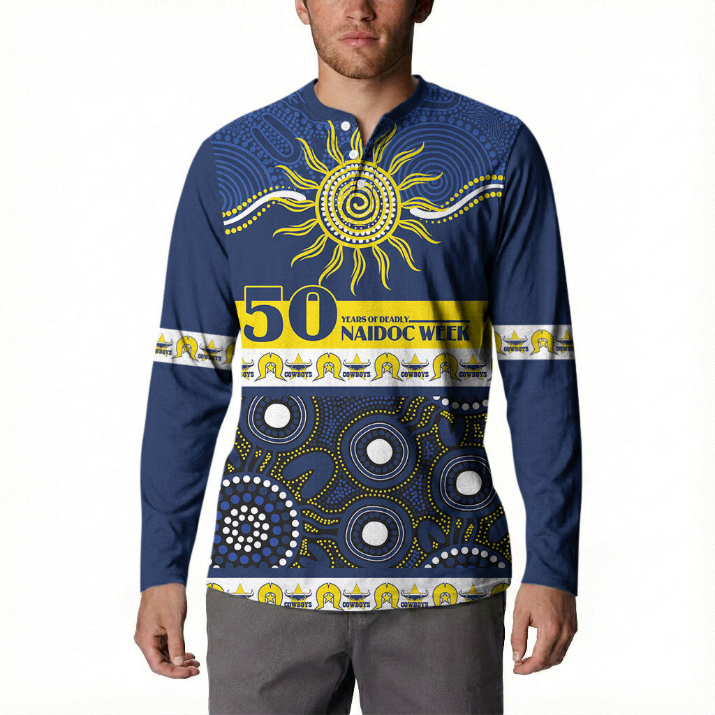 Cowboys NAIDOC Week Personalised Button Sweatshirt Aboriginal Torres Strait Islanders Vibe