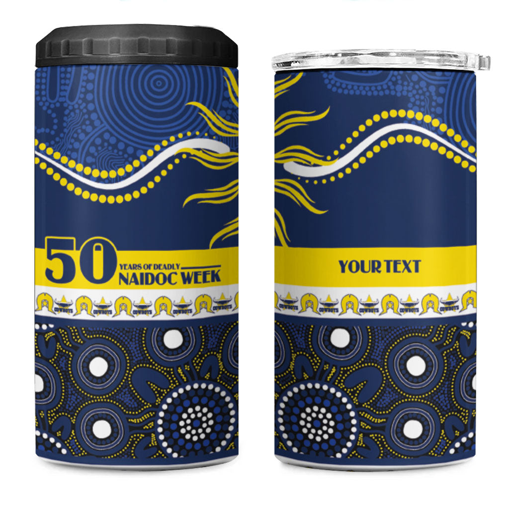 Cowboys NAIDOC Week Personalised 4 in 1 Can Cooler Tumbler Aboriginal Torres Strait Islanders Vibe