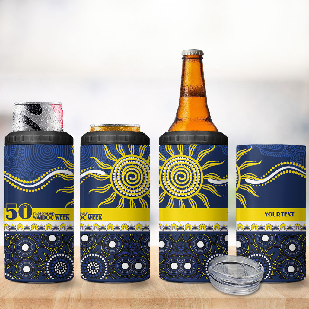Cowboys NAIDOC Week Personalised 4 in 1 Can Cooler Tumbler Aboriginal Torres Strait Islanders Vibe