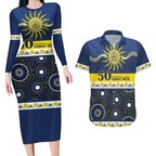 Cowboys NAIDOC Week Personalised Couples Matching Long Sleeve Bodycon Dress and Hawaiian Shirt Aboriginal Torres Strait Islanders Vibe