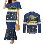 Cowboys NAIDOC Week Personalised Couples Matching Mermaid Dress and Long Sleeve Button Shirt Aboriginal Torres Strait Islanders Vibe