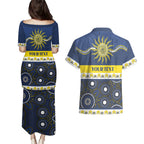 Cowboys NAIDOC Week Personalised Couples Matching Puletasi and Hawaiian Shirt Aboriginal Torres Strait Islanders Vibe