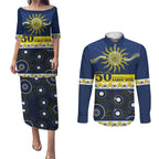 Cowboys NAIDOC Week Personalised Couples Matching Puletasi and Long Sleeve Button Shirt Aboriginal Torres Strait Islanders Vibe