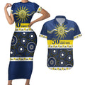 Cowboys NAIDOC Week Personalised Couples Matching Short Sleeve Bodycon Dress and Hawaiian Shirt Aboriginal Torres Strait Islanders Vibe