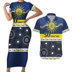 Cowboys NAIDOC Week Personalised Couples Matching Short Sleeve Bodycon Dress and Hawaiian Shirt Aboriginal Torres Strait Islanders Vibe
