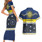 Cowboys NAIDOC Week Personalised Couples Matching Short Sleeve Bodycon Dress and Hawaiian Shirt Aboriginal Torres Strait Islanders Vibe
