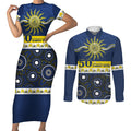 Cowboys NAIDOC Week Personalised Couples Matching Short Sleeve Bodycon Dress and Long Sleeve Button Shirt Aboriginal Torres Strait Islanders Vibe